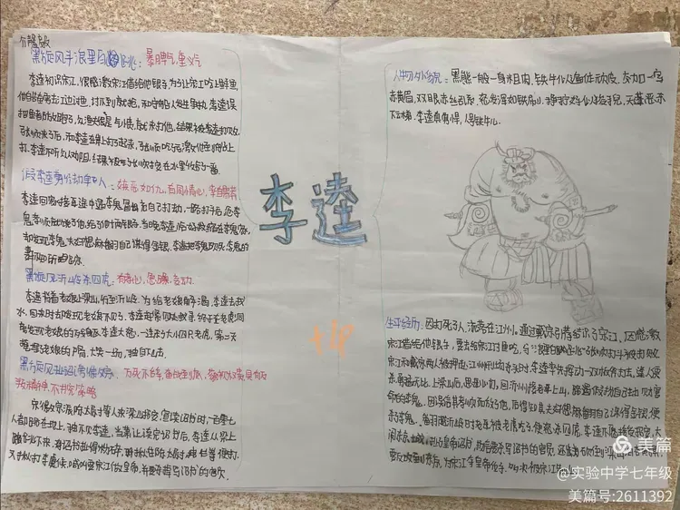 李逵思维导图优秀作业展评